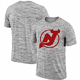 New Jersey Devils 2018 Heathered Black Sideline Legend Velocity Travel Performance T-Shirt